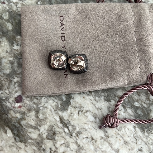 David Yurman blue topaz and Diamond chatelaine stud earrings - Picture 8 of 8